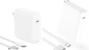 Compact 140W+140W Charger for MacBook Pro 16 14 inch MacBook Air 13.6 15 inch 2025 2024 2023 2022 2021 M5 M4 M3 M2 M1, 6.6FT USB C to 3 Braided Cable with LED, Original Quality Compact 140W+140W Charger for MacBook Pro 16 14 inch MacBook Air 13.6 15 inch 2025 2024 2023 2022 2021 M5 M4 M3 M2 M1, 6.6FT USB C to 3 Braided Cable with LED, Original Quality