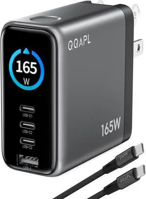 165W GaN USB C Laptop Charger Block, Compact 140W MacBook Pro Charger 165W GaN USB C Laptop Charger Block, Compact 140W MacBook Pro Charger