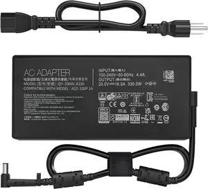 330W 20V/16.5A AC Laptop Charger Compatible with Asus Rog Strix Scar 16 17 17SE 18 18G Asus Rog Zephyrus Duo 16 M16 Gaming Laptop,G834JY A21-330P1A A22-330P1A Laptop Power Supply (6.0x3.7MM) 330W 20V/16.5A AC Laptop Charger Compatible with Asus Rog Strix Scar 16 17 17SE 18 18G Asus Rog Zephyrus Duo 16 M16 Gaming Laptop,G834JY A21-330P1A A22-330P1A Laptop Power Supply (6.0x3.7MM)