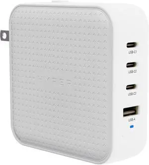 HyperJuice® 100W GaN Safety Tested Travel Charger - Quad-Port GaN Charger for iPhone, iPad, MacBook, Smartphone, & Laptop - Compact Type C Charger Fast Charging Phone Charger for 4 Devices (White) HyperJuice® 100W GaN Safety Tested Travel Charger - Quad-Port GaN Charger for iPhone, iPad, MacBook, Smartphone, & Laptop - Compact Type C Charger Fast Charging Phone Charger for 4 Devices (White)