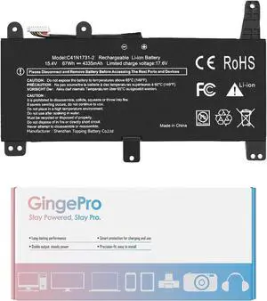 C41N1731-2 Replacement Battery for Asus ROG Strix G531GU G731GV G731GW G512LU G512LV G512LW G712LU G531GU G531GV G531GW Series Laptop C41N1731-2 Replacement Battery for Asus ROG Strix G531GU G731GV G731GW G512LU G512LV G512LW G712LU G531GU G531GV G531GW Series Laptop