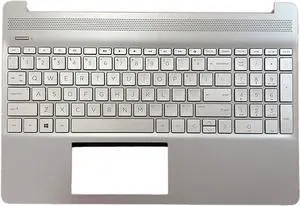 M17184-001 L63578-001 Replacement Upper Case Palmrest for HP 15T-DY 15-DY 15-EF 15Z-EF 15s-eq 15s-fq 15s-er 15s-fr Series Laptop Top Cover Non-Backlit Keyboard Assembly(Natural Silver) M17184-001 L63578-001 Replacement Upper Case Palmrest for HP 15T-DY 15-DY 15-EF 15Z-EF 15s-eq 15s-fq 15s-er 15s-fr Series Laptop Top Cover Non-Backlit Keyboard Assembly(Natural Silver)