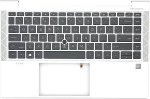 Replacement Upper Case Palmrest Backlit Keyboard Assembly for HP Elitebook 840 G7 G8 745 G8 Series Laptop Part US Layout Top Cover M36312-001 Sliver Replacement Upper Case Palmrest Backlit Keyboard Assembly for HP Elitebook 840 G7 G8 745 G8 Series Laptop Part US Layout Top Cover M36312-001 Sliver