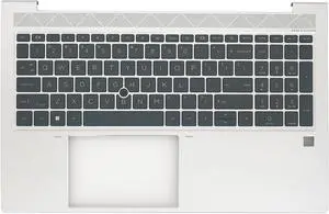 Replacement Upper Case Palmrest for HP Elitebook 850 855 G7 850 G8 15.6'' Series Laptop US Layout Backlit Keyboard Assembly Top Cover M35816-001 Silver Replacement Upper Case Palmrest for HP Elitebook 850 855 G7 850 G8 15.6'' Series Laptop US Layout Backlit Keyboard Assembly Top Cover M35816-001 Silver