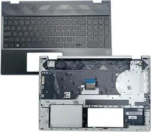 l20848-001 4600EH0E000 Replacement for HP Pavilion X360 15T-CR000 15T-CR 15 CR 15-CR0051OD Laptop Upper Top Cover Case Palmrest Not-Backlit Keyboard Assembly Part Black l20848-001 4600EH0E000 Replacement for HP Pavilion X360 15T-CR000 15T-CR 15 CR 15-CR0051OD Laptop Upper Top Cover Case Palmrest Not-Backlit Keyboard Assembly Part Black