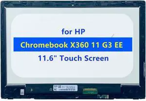LCD Screen Replacement for HP Chromebook X360 11 G3 EE 11.6 inch LCD LED HD Touch Screen Digitizer Display Assembly w/Bezel and G-Sensor Board L92337-001 L92338-001 LCD Screen Replacement for HP Chromebook X360 11 G3 EE 11.6 inch LCD LED HD Touch Screen Digitizer Display Assembly w/Bezel and G-Sensor Board L92337-001 L92338-001