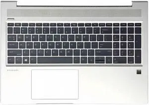 L45090-001 Replacement Upper Case Palmrest with Backlit Keyboard for HP Probook 450 G6/G7, 455 G6/G7 Series, Silver Top Cover L45090-001 Replacement Upper Case Palmrest with Backlit Keyboard for HP Probook 450 G6/G7, 455 G6/G7 Series, Silver Top Cover