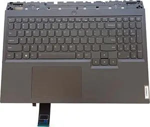 Replacement Laptop Upper Case Palmrest RGB Keyboard Touchpad Assembly Part for Lenovo Legion 5 Pro 16ARH7 SG AMD 5CB1H71212 5CB1H71276 5CB1H70903 5CB1H71040 Gray Replacement Laptop Upper Case Palmrest RGB Keyboard Touchpad Assembly Part for Lenovo Legion 5 Pro 16ARH7 SG AMD 5CB1H71212 5CB1H71276 5CB1H70903 5CB1H71040 Gray