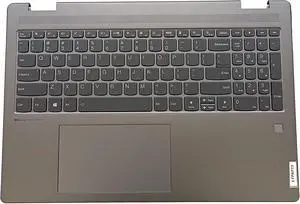 Replacement Laptop Upper Case Palmrest Backlit Keyboard Touchpad Assembly Part for Lenovo Yoga 7 16IAH7 5CB1J03930 AM2E5000P10 Arctic Grey Replacement Laptop Upper Case Palmrest Backlit Keyboard Touchpad Assembly Part for Lenovo Yoga 7 16IAH7 5CB1J03930 AM2E5000P10 Arctic Grey