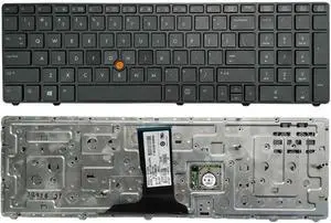 ANROI OEM US Laptop Keyboard for HP EliteBook 8760w 8770w - 701454-171 NSK-HXFPV with Pointing Stick - Black Replacement Keyboard Accessories ANROI OEM US Laptop Keyboard for HP EliteBook 8760w 8770w - 701454-171 NSK-HXFPV with Pointing Stick - Black Replacement Keyboard Accessories