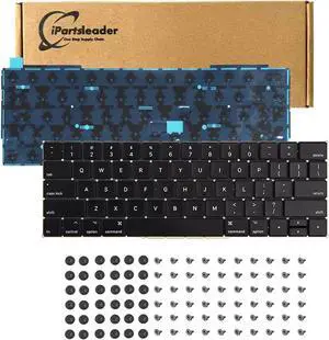 Replacement Keyboard US English with Backlit for MacBook Pro Retina A1989 (13-inch,2018/2019,Four Thunderbolt 3 Ports) ANSI U.S. Layout Backlight+Keyboard Screws Replacement Keyboard US English with Backlit for MacBook Pro Retina A1989 (13-inch,2018/2019,Four Thunderbolt 3 Ports) ANSI U.S. Layout Backlight+Keyboard Screws