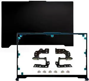 Black LCD Back Cover Top Rear Lid Case & Front Bezel Trim & Screen Hinge Set Compatible with Black LCD Back Cover Top Rear Lid Case & Front Bezel Trim & Screen Hinge Set Compatible with