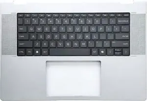 N86627-001 Replacement Upper Case Palmrest for HP Envy x360 16-AC, 16T-AC Series, US Layout Backlit Keyboard, Silver Metal Top Cover N86627-001 Replacement Upper Case Palmrest for HP Envy x360 16-AC, 16T-AC Series, US Layout Backlit Keyboard, Silver Metal Top Cover