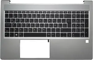 Laptop Replacement Keyboard Compatible for HP EliteBook 650 G9 655 G9 4BX8QTA0200 Shell Silver Palmrest Upper Cover Case Latin Backlit Laptop Replacement Keyboard Compatible for HP EliteBook 650 G9 655 G9 4BX8QTA0200 Shell Silver Palmrest Upper Cover Case Latin Backlit