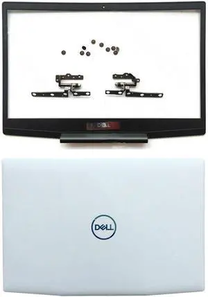 Top Rear Lid Back Cover Case & Front Bezel & Hinges Replacement for DELL Inspiron G3 15 3590 LCD White Blue Logo Top Rear Lid Back Cover Case & Front Bezel & Hinges Replacement for DELL Inspiron G3 15 3590 LCD White Blue Logo