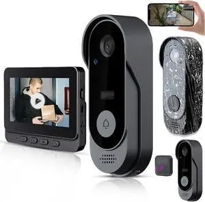 X8 Waterproof Video Doorbell, X8 Smart Video Doorbell, Videos Wireless Door Bell Camera with Monitor, New Door Bell Camera Wireless Night Vision with 4.3" HD Monitor, Two-Way Audio (wiht Screen) X8 Waterproof Video Doorbell, X8 Smart Video Doorbell, Videos Wireless Door Bell Camera with Monitor, New Door Bell Camera Wireless Night Vision with 4.3" HD Monitor, Two-Way Audio (wiht Screen)
