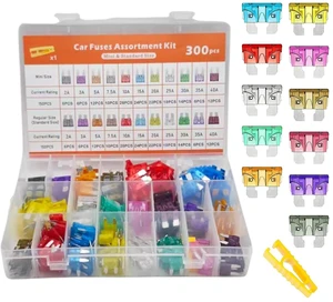 Car Glow Fuses, Light up Fuses Automotive, 300PCS Mini Blade Mini Fuses Assortment Kit,Smart Auto Glow When Blown, 2A/ 3A/ 5A/ 7.5A/ 10A/ 15A/ 20A/ 25A/ 30A/35A/ 40A,Replacement Fuses (Zinc) Car Glow Fuses, Light up Fuses Automotive, 300PCS Mini Blade Mini Fuses Assortment Kit,Smart Auto Glow When Blown, 2A/ 3A/ 5A/ 7.5A/ 10A/ 15A/ 20A/ 25A/ 30A/35A/ 40A,Replacement Fuses (Zinc)