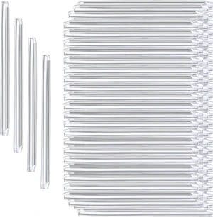 1000 PCS 60mm Fiber Optical Heat Shrinkable Tubes, Fusion Splice Transparent PE Sleeves with Single Stainless Rod for Bare Fiber 1000 PCS 60mm Fiber Optical Heat Shrinkable Tubes, Fusion Splice Transparent PE Sleeves with Single Stainless Rod for Bare Fiber