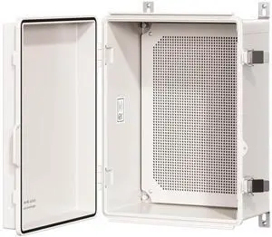 UL Certified Junction Box, NEMA 6 Weatherproof 94V-0 Flame Retardant, Plastic Electrical Enclosure for Industrial Projects, Includes Mounting Plate (Grey Cover, 16.1"x12.2"x7.1") UL Certified Junction Box, NEMA 6 Weatherproof 94V-0 Flame Retardant, Plastic Electrical Enclosure for Industrial Projects, Includes Mounting Plate (Grey Cover, 16.1"x12.2"x7.1")