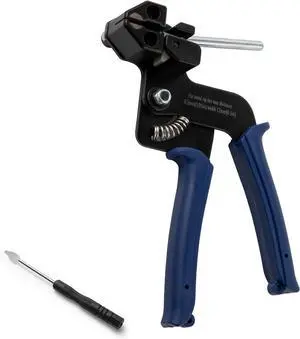 Metal Zip Ties Cutter, Stainless Steel Cable Tie Gun with Tensioning Installation Cutting Tool for Self-Locking Stainless Zip Ties with Free Zip Tie Release Tool, Dual-Hand Operation Metal Zip Ties Cutter, Stainless Steel Cable Tie Gun with Tensioning Installation Cutting Tool for Self-Locking Stainless Zip Ties with Free Zip Tie Release Tool, Dual-Hand Operation