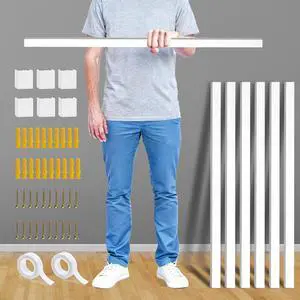 236in Cord Hider Kit, Cord Covers for Wires on Wall, Long, Large, Cord Hider for Wall Mount tv, Paintable Cable Raceway, tv Cable Hider Wall kit, Wire Covers for Cords,6X(L39.4in W0.95in H0.5in) White 236in Cord Hider Kit, Cord Covers for Wires on Wall, Long, Large, Cord Hider for Wall Mount tv, Paintable Cable Raceway, tv Cable Hider Wall kit, Wire Covers for Cords,6X(L39.4in W0.95in H0.5in) White