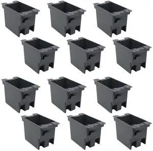 1 Gang Electrical Box 12 Pack,PVC Old Work Electrical Switch and Outlet Box,Outlet Box Old WorkPlastic Junction Box for Switches14 cu.Inch,Fire Rated for 2 Hours,for Home Improvement,ETL 1 Gang Electrical Box 12 Pack,PVC Old Work Electrical Switch and Outlet Box,Outlet Box Old WorkPlastic Junction Box for Switches14 cu.Inch,Fire Rated for 2 Hours,for Home Improvement,ETL