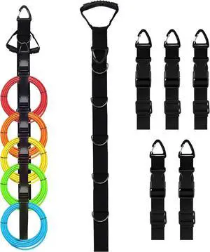 2 Pack Extension Cord Organizer Hanger - Heavy Duty Garage Storage Straps System with 5 Detachable Buckles - 440lb Capacity Wall Mount Holder for Cable, Hose, Rope, Shop & RV Organization (2) 2 Pack Extension Cord Organizer Hanger - Heavy Duty Garage Storage Straps System with 5 Detachable Buckles - 440lb Capacity Wall Mount Holder for Cable, Hose, Rope, Shop & RV Organization (2)