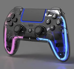BETMI Wireless Controller for PS5, Pro/Slim/MAC/PC (Transparent Black) | Hall Effect Joysticks, Dual Vibration, Macro/Turbo/3.5mm Jack/6-Axis Gyro, Speaker, LED Gamepad for Steam Deck, L Pink R Cyan BETMI Wireless Controller for PS5, Pro/Slim/MAC/PC (Transparent Black) | Hall Effect Joysticks, Dual Vibration, Macro/Turbo/3.5mm Jack/6-Axis Gyro, Speaker, LED Gamepad for Steam Deck, L Pink R Cyan