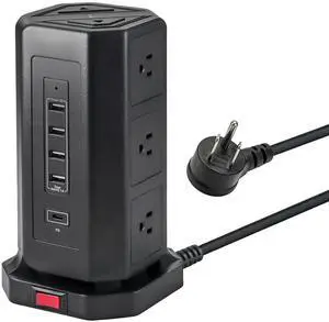 EP Power Strip Tower with USB Ports Surge Protector,Power Cord with 9 AC Outlet and 4 USB (3A 1C), 6 FT Extension Cord with Multiple Outlets, Charging Station for Home Office Dorm EP Power Strip Tower with USB Ports Surge Protector,Power Cord with 9 AC Outlet and 4 USB (3A 1C), 6 FT Extension Cord with Multiple Outlets, Charging Station for Home Office Dorm
