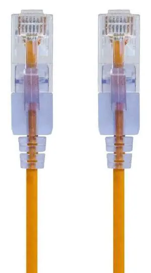 Monoprice Cat6A Ethernet Patch Cable - 1 Feet - Yellow (10 Pack) Snagless RJ45 550Mhz UTP Pure Bare Copper Wire 10G 30AWG - SlimRun Series Monoprice Cat6A Ethernet Patch Cable - 1 Feet - Yellow (10 Pack) Snagless RJ45 550Mhz UTP Pure Bare Copper Wire 10G 30AWG - SlimRun Series