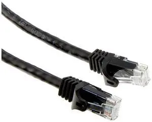 Monoprice Cat6 Ethernet Patch Cable - RJ45, Stranded, 550Mhz, UTP, Pure Bare Copper Wire, 24AWG, 1 Feet, Black, 12-Pack - Flexboot Series Monoprice Cat6 Ethernet Patch Cable - RJ45, Stranded, 550Mhz, UTP, Pure Bare Copper Wire, 24AWG, 1 Feet, Black, 12-Pack - Flexboot Series