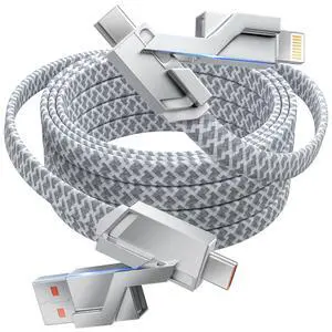4 in 1 Charging Cable 5FT -MAX 66W USB C Cable Fast Charging, Multi Charging Cable, Multiple iPhone Charger Cord for iPhone 17/16/15/14/13/iPad/Android/Tablets/Car and More, Cruise Travel Essentials 4 in 1 Charging Cable 5FT -MAX 66W USB C Cable Fast Charging, Multi Charging Cable, Multiple iPhone Charger Cord for iPhone 17/16/15/14/13/iPad/Android/Tablets/Car and More, Cruise Travel Essentials