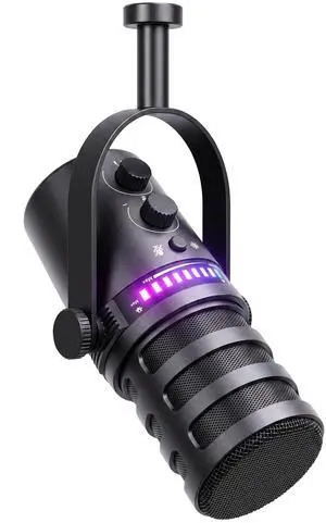 MIHUI Streaming Microphone for Discord, RGB Mic for PC | Supercardioid pickup, noise cancellation, one-tap mute, gain control, 3.5mm jack, podcast, smartphone compatible MIHUI Streaming Microphone for Discord, RGB Mic for PC | Supercardioid pickup, noise cancellation, one-tap mute, gain control, 3.5mm jack, podcast, smartphone compatible