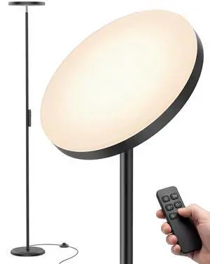 Natapai Floor Lamps for Living Room, 69" Tall LED Lamp, 2800LM Standing Lamp Remote & Foot Switch with 1H Timer, 2700-6500K Stepless Dimmable Modern Pole Light for Bedroom, Reading, Black Natapai Floor Lamps for Living Room, 69" Tall LED Lamp, 2800LM Standing Lamp Remote & Foot Switch with 1H Timer, 2700-6500K Stepless Dimmable Modern Pole Light for Bedroom, Reading, Black
