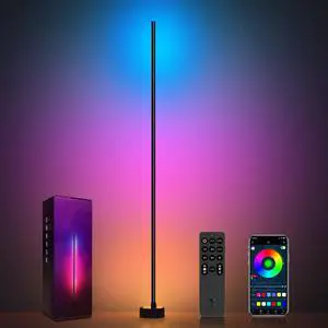 Miortior Corner Floor Lamp - Smart RGB LED Corner Lamp with App and Remote Control, 16 Million Colors & 68+ Scene, Music Sync, Timer Setting - Ideal for Living Rooms, Bedrooms, and Gaming Rooms Miortior Corner Floor Lamp - Smart RGB LED Corner Lamp with App and Remote Control, 16 Million Colors & 68+ Scene, Music Sync, Timer Setting - Ideal for Living Rooms, Bedrooms, and Gaming Rooms