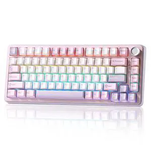 YUNZII B75 PRO 75% Wireless Mechanical Keyboard (Purple, Cocoa Cream V2) | Hot Swap Keyboard with Knob, Gasket Mount, Creamy Pre-lubed Switch for Smooth Typing, BT/USB-C/2.4G, for Gaming YUNZII B75 PRO 75% Wireless Mechanical Keyboard (Purple, Cocoa Cream V2) | Hot Swap Keyboard with Knob, Gasket Mount, Creamy Pre-lubed Switch for Smooth Typing, BT/USB-C/2.4G, for Gaming