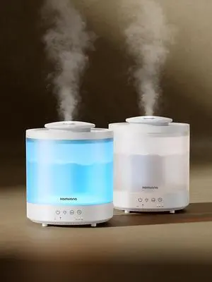 Homvana Humidifiers for Bedroom, Large Room, 1.5L Top-Fill, 2 Packs | 3 in 1 Ultrasonic Humidifier Oil Diffuser for Congestion Relief, 28dB Quiet, Cool Mist, Night Lights for Home, Plants Homvana Humidifiers for Bedroom, Large Room, 1.5L Top-Fill, 2 Packs | 3 in 1 Ultrasonic Humidifier Oil Diffuser for Congestion Relief, 28dB Quiet, Cool Mist, Night Lights for Home, Plants