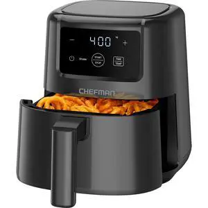 CHEFMAN 2 Qt Mini Air Fryer Digital Space-Saving Compact Air Fryer with Nonstick and Dishwasher Safe Basket, Quick & Easy Meals in Minutes, Features Digital Timer and Shake Reminder Black CHEFMAN 2 Qt Mini Air Fryer Digital Space-Saving Compact Air Fryer with Nonstick and Dishwasher Safe Basket, Quick & Easy Meals in Minutes, Features Digital Timer and Shake Reminder Black