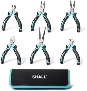 Mini Pliers Set, 6-Piece Small Pliers Tool Set Includes Needle Nose, Long Nose, Bent Nose, Diagonal, End Cutting and Linesman for Making Crafts, Electronic Repairing & Jewelry with Pouch Mini Pliers Set, 6-Piece Small Pliers Tool Set Includes Needle Nose, Long Nose, Bent Nose, Diagonal, End Cutting and Linesman for Making Crafts, Electronic Repairing & Jewelry with Pouch