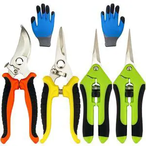 Pruning Shears, 5 Pack Garden Shears with Gardening gloves, Clippers Handheld, Stainless Steel Garden Snips, Lengnoyp Pruners for Gardening Pruning Shears, 5 Pack Garden Shears with Gardening gloves, Clippers Handheld, Stainless Steel Garden Snips, Lengnoyp Pruners for Gardening