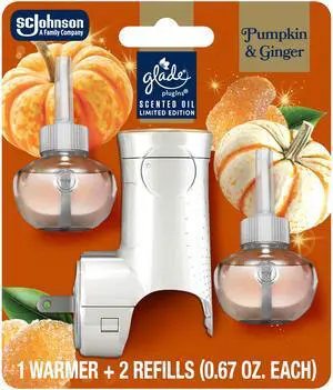 PlugIns Refills Air Freshener Starter Kit, Pumpkin & Ginger, Scented and Essential Oils for Home and Bathroom, 0.67 Fl Oz, 1 Warmer + 2 Refills PlugIns Refills Air Freshener Starter Kit, Pumpkin & Ginger, Scented and Essential Oils for Home and Bathroom, 0.67 Fl Oz, 1 Warmer + 2 Refills