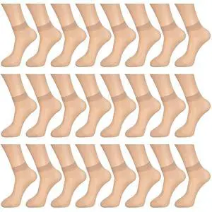 24 Pairs Women's Sheer Ankle Socks Thin Nylon Socks for Women | Sheer Ankle Socks Transparent High Hosiery Stockings for Women Soft Stretchy, Everyday Wear with Heels or Flats, Bulk Value 24 Pairs Women's Sheer Ankle Socks Thin Nylon Socks for Women | Sheer Ankle Socks Transparent High Hosiery Stockings for Women Soft Stretchy, Everyday Wear with Heels or Flats, Bulk Value