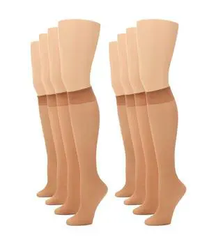Sheer Stockings for Women, Knee Highs Women's Socks Value Pack | Stay-put comfort, nylon stockings for daily wear, comfort top, sheer toe, sheer knee high stockings for women, plus size Sheer Stockings for Women, Knee Highs Women's Socks Value Pack | Stay-put comfort, nylon stockings for daily wear, comfort top, sheer toe, sheer knee high stockings for women, plus size