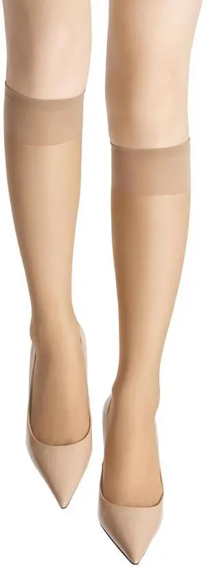 Sheer Knee High Stockings for Women, 6 Pairs Knee High Transparent Toes Nylons Pantyhose for Women (Nude-110) Sheer Knee High Stockings for Women, 6 Pairs Knee High Transparent Toes Nylons Pantyhose for Women (Nude-110)