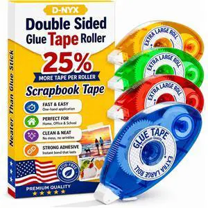 Double Sided Tape Scrapbook Tape Roller, Adhesive Glue Runner, Scrapbooking Journaling Supplies, Must Have Glue Tape Roller for Paper Art & Craft Card Making Gift Wrapping Office School Home Double Sided Tape Scrapbook Tape Roller, Adhesive Glue Runner, Scrapbooking Journaling Supplies, Must Have Glue Tape Roller for Paper Art & Craft Card Making Gift Wrapping Office School Home