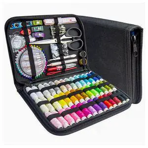 Sewing Kit with Black Case Portable Sewing Supplies for for Mom Grandma Women Men Teen Girls Boys Adults Beginner, Home Travel, Emergency, 42 Threads, Scissors, Needles, Measuring Tape and More Sewing Kit with Black Case Portable Sewing Supplies for for Mom Grandma Women Men Teen Girls Boys Adults Beginner, Home Travel, Emergency, 42 Threads, Scissors, Needles, Measuring Tape and More
