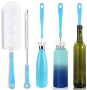 16" Bottle Brush Cleaner for Water Bottle - Long Handle Bottle Brush for Cleaning Narrow Neck Sport Bottles,Beer Bottle and Jugs, Set of 2 16" Bottle Brush Cleaner for Water Bottle - Long Handle Bottle Brush for Cleaning Narrow Neck Sport Bottles,Beer Bottle and Jugs, Set of 2