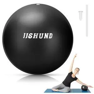 Pilates Ball, 9,8 Inch Black Small Exercise Mini Yoga Soft Workout Ball for Home Gym Yoga, Pilates, Core Training, Workout, Balance, Stability Pilates Ball, 9,8 Inch Black Small Exercise Mini Yoga Soft Workout Ball for Home Gym Yoga, Pilates, Core Training, Workout, Balance, Stability