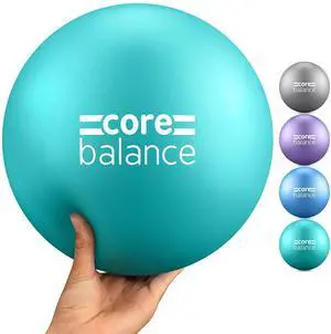 9 Inch Anti Burst Pilates Ball with Inflation Tube, Mini Exercise Ball for Yoga, Barre, Stretching and Core Stability Workout (Teal) 9 Inch Anti Burst Pilates Ball with Inflation Tube, Mini Exercise Ball for Yoga, Barre, Stretching and Core Stability Workout (Teal)