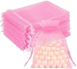 50 Pcs Organza Bags 3x4, Pink Small Mesh Gift Bags Drawstring Bulk | Use for Jewelry Candy Soap Treat Sachet, Mini Party Favor Goodie Pouches, for Wedding Baby Bridal Shower Birthday & Halloween 50 Pcs Organza Bags 3x4, Pink Small Mesh Gift Bags Drawstring Bulk | Use for Jewelry Candy Soap Treat Sachet, Mini Party Favor Goodie Pouches, for Wedding Baby Bridal Shower Birthday & Halloween